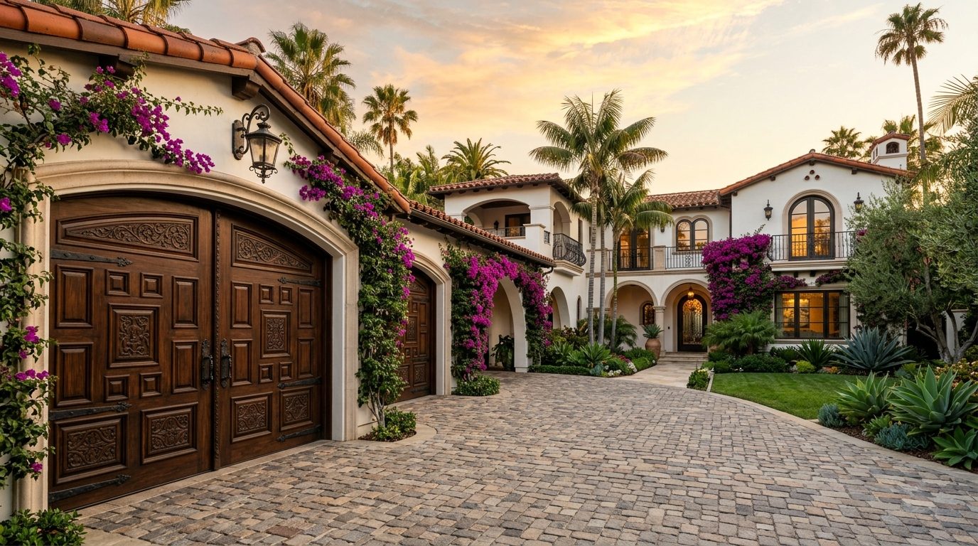 Master Garage Door Repair Lee Exterior Closed Garage Door at Twilight