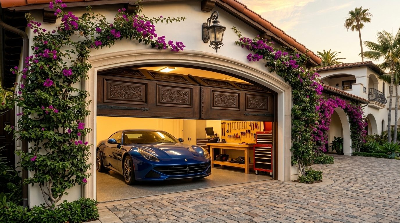 Master Garage Door Repair Lee Garage Door Gliding Open Revealing Warm Illuminated Interior